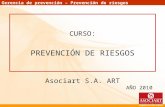 Gerencia de prevención – Prevención de riesgos CURSO: PREVENCIÓN DE RIESGOS AÑO 2010 Asociart S.A. ART.