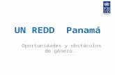 UN REDD Panamá Oportunidades y obstáculos de género.