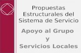 Propuestas Estructurales del Sistema de Servicio Apoyo al Grupo y Servicios Locales.