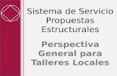 Sistema de Servicio Propuestas Estructurales Perspectiva General para Talleres Locales.