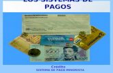 Monedas- Billetes- Cheque-Tarjeta de Débito y Crédito SISTEMA DE PAGO MINORISTA LOS SISTEMAS DE PAGOS.