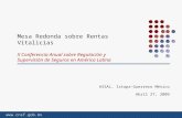Www.cnsf.gob.mx Mesa Redonda sobre Rentas Vitalicias X Conferencia Anual sobre Regulación y Supervisión de Seguros en América Latina ASSAL, Ixtapa-Guerrero.