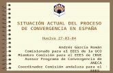 1 SITUACIÓN ACTUAL DEL PROCESO DE CONVERGENCIA EN ESPAÑA Huelva 27-03-04 Andrés García Román Comisionado para el EEES de la UCO Miembro Comisión para el.