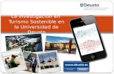 La investigación en Turismo Sostenible en la Universidad de Deusto.