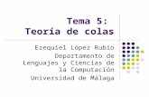 Tema 5: Teoría de colas Ezequiel López Rubio Departamento de Lenguajes y Ciencias de la Computación Universidad de Málaga.
