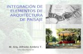 INTEGRACIÓN DE ELEMENTOS DE ARQUITECTURA DE PAISAJE M. Arq. Alfredo Ambriz T. .