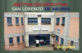 INSTITUCIÓN EDUCATIVA SAN LORENZO DE ABURRÁ. Escudo y bandera.
