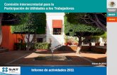 Comisión Intersecretarial para la Participación de Utilidades a los Trabajadores Informe de actividades 2011 Marzo de 2012.