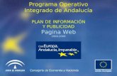 Programa Operativo Integrado de Andalucía PLAN DE INFORMACIÓN Y PUBLICIDAD Pagina Web 2000-2006.