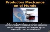 ¿Cuáles son los principales productos mexicanos que se exportan al extranjero y cuáles consideras que son productos con alto potencial para su exportación.