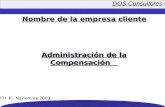 Administración de la Compensación © D. R. Noviembre 2009 Nombre de la empresa cliente DOS Consultores.