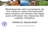 Modelización del crecimiento de los cultivos como herramienta para evaluar el manejo del agua para enfrentar los impactos del cambio climático MODELO AQUACROP.