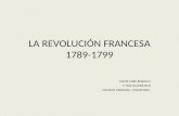 LA REVOLUCIÓN FRANCESA 1789-1799 MAITE LABÉ REBOLLO 1º BACHILLERATO B COLEGIO VEDRUNA.- PAMPLONA.