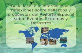 De lo local a lo internacional: reflexiones sobre hallazgos y propuestas del Reporte Especial sobre Eventos Extremos y Desastres.