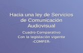 Hacia una ley de Servicios de Comunicación Audiovisual Cuadro Comparativo Con la legislación vigente -COMFER-