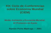 XIX Ciclo de Conferencias sobre Economía Mundial (CIEM) Medio Ambiente y Economía Mundial: El Protocolo de Kyoto Ramón Pichs Madruga / 2001.