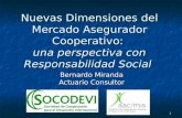 1 Nuevas Dimensiones del Mercado Asegurador Cooperativo: una perspectiva con Responsabilidad Social Bernardo Miranda Actuario Consultor Sociedad de Cooperación.