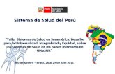 Sistema de Salud del Perú Taller Sistemas de Salud en Suramérica: Desafíos para la Universalidad, Integralidad y Equidad, sobre los Sistemas de Salud de.