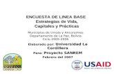 Municipios de Umala y Ancoraimes Departamento de La Paz, Bolivia Ciclo 2005-2006 ENCUESTA DE LINEA BASE Estrategias de Vida, Capitales y Prácticas Elaborado.