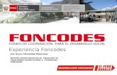 Experiencia Foncodes Arq. Donny CHumpitaz Maldonado Gerente Unidad Gerencial de Desarrollo de Capacidades Institucionales y Ciudadanas - FONCODES.