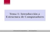 Tema 1: Introducción a Estructura de Computadores Conceptos básicos y visión histórica.