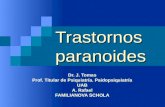 Trastornos paranoides Dr. J. Tomas Prof. Titular de Psiquiatría. Paidopsiquiatría UAB A. Rafael FAMILIANOVA SCHOLA.