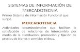 SISTEMAS DE INFORMACIÓN DE MERCADOTECNIA Primer Sistema de Información Funcional que surgió. MERCADOTENCIA Actividades organizacionales que facilitan la.
