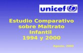 Estudio Comparativo sobre Maltrato Infantil 1994 y 2000 Agosto, 2000.