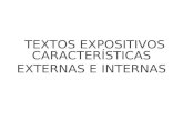 TEXTOS EXPOSITIVOS CARACTERÍSTICAS EXTERNAS E INTERNAS.