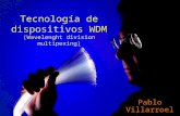 Tecnología de dispositivos WDM (Wavelenght division multipexing) Pablo Villarroel Pedro Rojas.