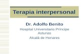 Terapia interpersonal Dr. Adolfo Benito Hospital Universitario Príncipe Asturias Alcalá de Henares.