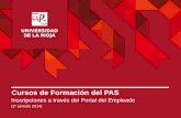 Cursos de Formación del PAS Inscripciones a través del Portal del Empleado (2º periodo 2014)