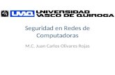 Seguridad en Redes de Computadoras M.C. Juan Carlos Olivares Rojas.