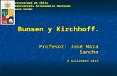 Bunsen y Kirchhoff. Profesor: José Maza Sancho 6 Diciembre 2013 Profesor: José Maza Sancho 6 Diciembre 2013 Universidad de Chile Observatorio Astronómico.