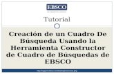 Tutorial Creación de un Cuadro De Búsqueda Usando la Herramienta Constructor de Cuadro de Búsquedas de EBSCO .