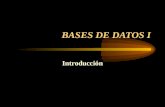 BASES DE DATOS I Introducción. ¿Que es un SGDB o DBMS? Consiste en una colección de datos interrelacionados y un conjunto de programas para acceder a.