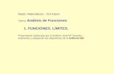Depto. Matemáticas – IES Elaios Tema: Análisis de Funciones 1. FUNCIONES. LÍMITES. Presentación elaborada por el profesor José Mª Sorando, ampliando y.