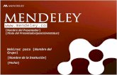 Mendeley Teaching Presentation - Spanish 2011
