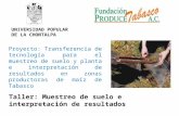 UNIVERSIDAD POPULAR DE LA CHONTALPA Proyecto: Transferencia de tecnología para el muestreo de suelo y planta e interpretación de resultados en zonas productoras.