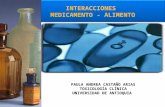 LOGO PAULA ANDREA CASTAÑO ARIAS TOXICOLOGÍA CLÍNICA UNIVERSIDAD DE ANTIOQUIA INTERACCIONES MEDICAMENTO - ALIMENTO.