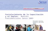 Fortalecimiento de la Capacitación y el Empleo: Medidas Presidenciales Sence 2009 Fernando Rouliez Director Nacional SENCE 2009.