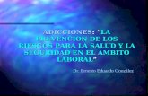 ADICCIONES: “LA PREVENCION DE LOS RIESGOS PARA LA SALUD Y LA SEGURIDAD EN EL AMBITO LABORAL” Dr. Ernesto Eduardo González.