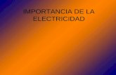 IMPORTANCIA DE LA ELECTRICIDAD. 2.1 La importancia de la electricidad Ana Bethencourt.