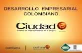 DESARROLLO EMPRESARIAL COLOMBIANO. OBJETIVO GENERAL Identificar las principales competencias que caracterizaron a los emprendedores colombianos, haciendo.
