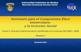 Universidad Autónoma de Sinaloa Dirección General de Servicio Social Seminario 2015.