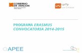 PROGRAMA ERASMUS CONVOCATORIA 2014-2015. ¿QUÉ ES?  Desde su nacimiento en 1987, el programa Erasmus de la UE ha permitido a casi 3 millones de estudiantes.
