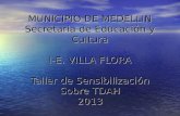 MUNICIPIO DE MEDELLIN Secretaria de Educación y Cultura I-E. VILLA FLORA Taller de Sensibilización Sobre TDAH 2013.
