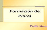 Click aqui! Formación de Plural Profe Manu. Si la palabra termina en vocal átona o E tónico, se agrega “S” SINGULAR+ terminación de plural= PLURAL blanco.