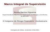 Marco Integral de Supervisión Rosita Barrios Figueroa Superintendente Adjunta para Supervisión de Riesgos y Conductas de Mercado X Congreso de Riesgo Financiero.