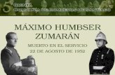 MÁXIMO HUMBSER ZUMARÁN MUERTO EN EL SERVICIO 22 DE AGOSTO DE 1952.